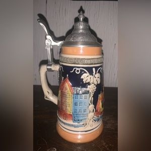 🍻Gream Beer Stein Mug with silver lid. 🍻🍻